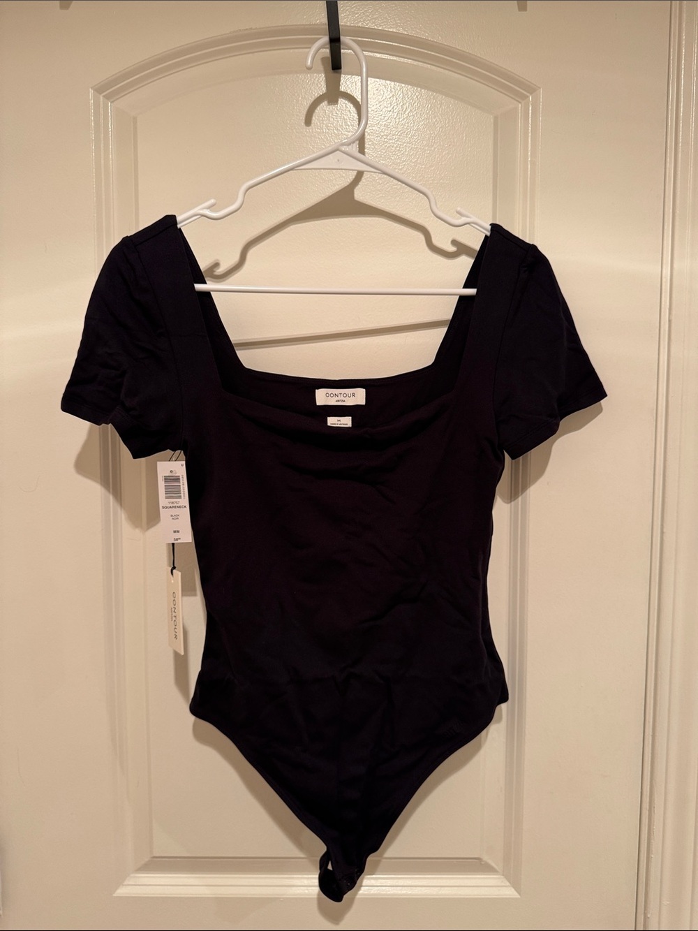 Aritzia Black Square Neck Bodysuit